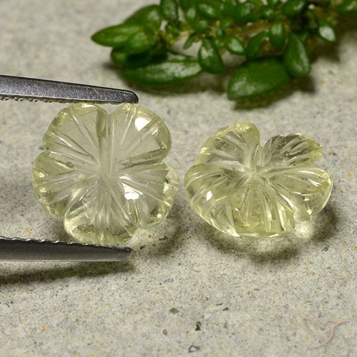 3.24ctw Naturale Giallo medio Quarzo, Taglio a fiore, Trasparente