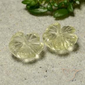 Gemme di Quarzo Giallo medio naturale da 3.24 ct, Taglio a fiore, Trasparente