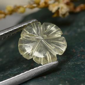 Quarzo naturale giallo da 0,96 ct, taglio fiore, trasparente