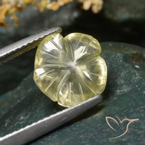 Quarzo Giallo medio naturale da 3.54 ct, Taglio a fiore, Trasparente