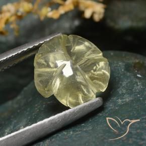 Quarzo Giallo medio naturale da 3.54 ct, Taglio a fiore, Trasparente