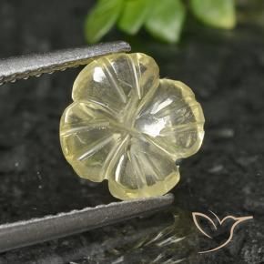 Quarzo Giallo medio naturale da 1.66 ct, Taglio a fiore, Trasparente