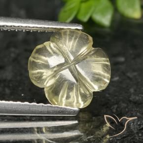 Quarzo Giallo medio naturale da 1.66 ct, Taglio a fiore, Trasparente