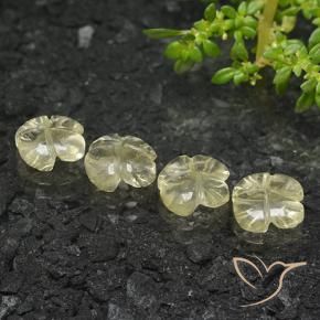Gemme di Quarzo Giallo medio naturale da 4.78 ct, Taglio a fiore, Trasparente