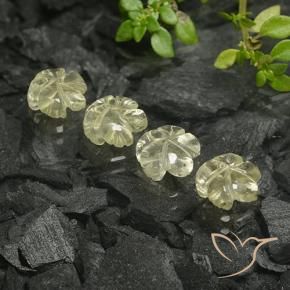 Gemme di Quarzo Giallo medio naturale da 4.37 ct, Taglio a fiore, Trasparente