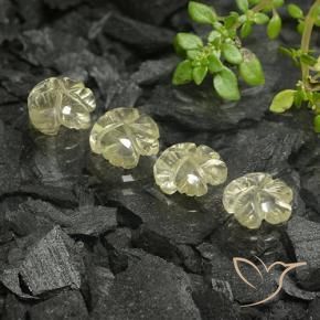 Gemme di Quarzo Giallo medio naturale da 4.19 ct, Taglio a fiore, Trasparente