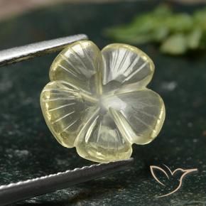 Quarzo Giallo medio naturale da 3.59 ct, Taglio a fiore, Trasparente