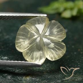 Quarzo Giallo medio naturale da 3.59 ct, Taglio a fiore, Trasparente