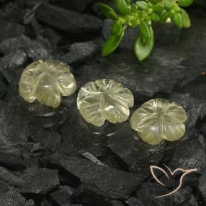 Gemme di Quarzo Giallo medio naturale da 2.89 ct, Taglio a fiore, Trasparente