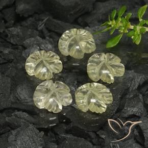 Gemme di Quarzo Giallo chiaro naturale da 7.28 ct, Taglio a fiore, Trasparente
