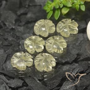 Gemme di Quarzo Giallo chiaro naturale da 10.01 ct, Taglio a fiore, Trasparente