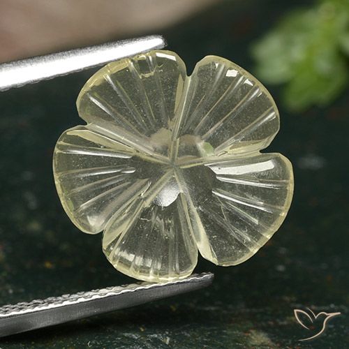 2.82ct Naturale Giallo medio Quarzo, Taglio a fiore, Trasparente