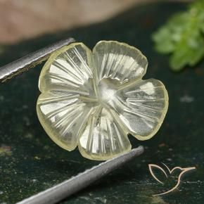 Quarzo Giallo medio naturale da 2.82 ct, Taglio a fiore, Trasparente