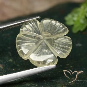 Quarzo Giallo medio naturale da 2.82 ct, Taglio a fiore, Trasparente