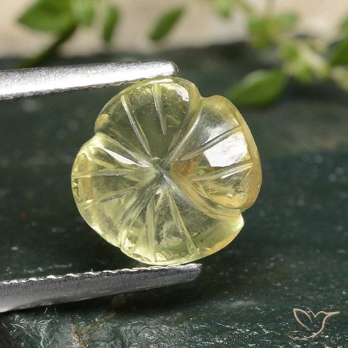 2.33ct Naturale Giallo medio Quarzo, Taglio a fiore, Trasparente