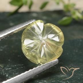 Quarzo Giallo medio naturale da 2.33 ct, Taglio a fiore, Trasparente