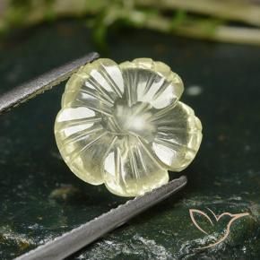 Quarzo Giallo medio naturale da 4.25 ct, Taglio a fiore, Trasparente