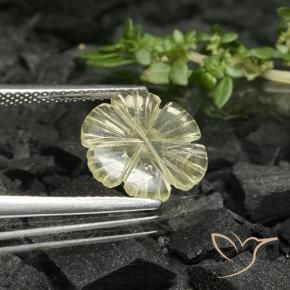 Quarzo Giallo medio naturale da 1.68 ct, Taglio a fiore, Trasparente