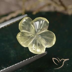 Quarzo Giallo medio naturale da 1.97 ct, Taglio a fiore, Trasparente