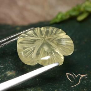 Quarzo Giallo medio naturale da 5.17 ct, Taglio a fiore, Trasparente