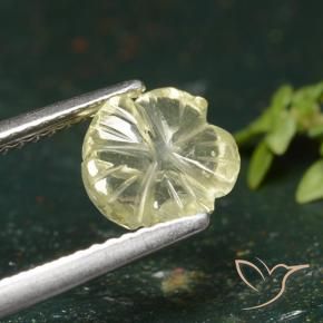 Quarzo Giallo medio naturale da 1.55 ct, Taglio a fiore, Trasparente