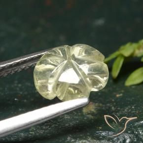 Quarzo Giallo medio naturale da 1.55 ct, Taglio a fiore, Trasparente