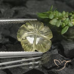 Quarzo Giallo medio naturale da 3.38 ct, Taglio a fiore, Trasparente