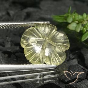 Quarzo Giallo medio naturale da 4.17 ct, Taglio a fiore, Trasparente