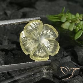 Quarzo Giallo medio naturale da 2.88 ct, Taglio a fiore, Trasparente