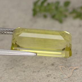 Quarzo Giallo Ananas Chiaro naturale da 10.22 ct, Ottagonale / Taglio smeraldo, VVS-VS