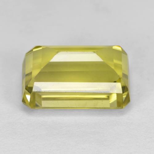 Quarzo naturale giallo da 6,77 ct, taglio smeraldo, VVS-VS