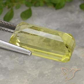 Quarzo Giallo medio naturale da 9.35 ct, Ottagonale / Taglio smeraldo, VVS-VS