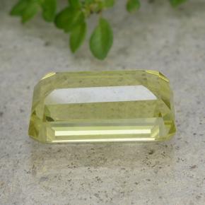 Quarzo naturale giallo da 6,60 ct, taglio smeraldo, VVS-VS