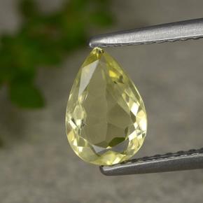 Quarzo naturale giallo da 0,84 ct, taglio a pera, VVS-VS