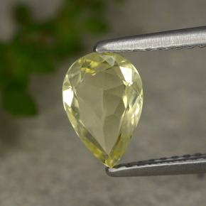 Quarzo naturale giallo da 0,84 ct, taglio a pera, VVS-VS