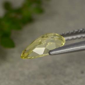 Quarzo naturale giallo da 0,84 ct, taglio a pera, VVS-VS