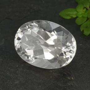 Quarzo Bianco naturale da 7.00 ct, Taglio ovale, VVS