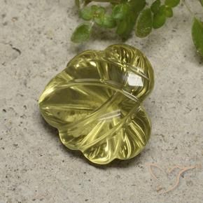 Quarzo Giallo morbido naturale da 9.29 ct, Taglio a fiore, Trasparente