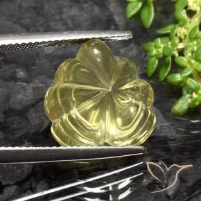 Quarzo Giallo Ananas Chiaro naturale da 8.86 ct, Taglio a fiore, Trasparente