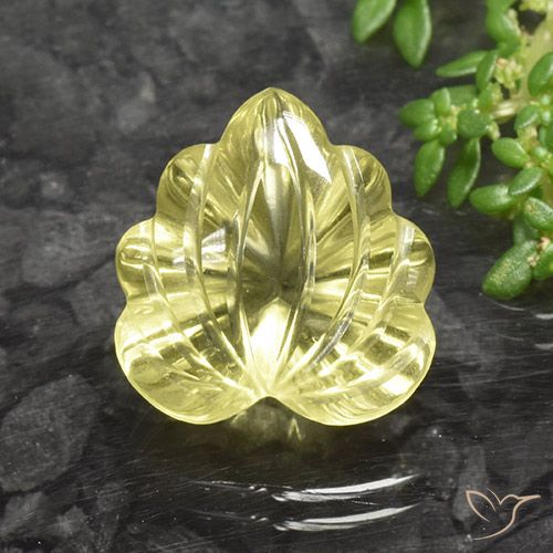9.79ct Naturale Giallo medio Quarzo, Taglio a fiore, Trasparente