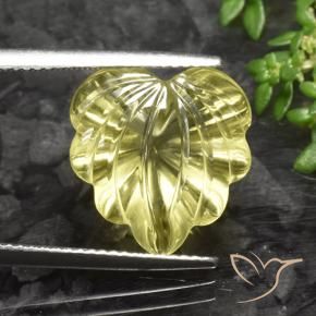 Quarzo Giallo medio naturale da 9.79 ct, Taglio a fiore, Trasparente