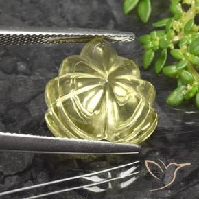 Quarzo Giallo medio naturale da 9.79 ct, Taglio a fiore, Trasparente