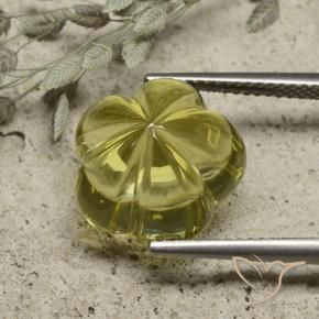 Quarzo Laguna Gialla naturale da 10.09 ct, Taglio a fiore, Trasparente