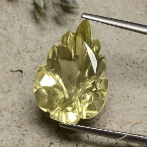 Quarzo Laguna Gialla naturale da 10.32 ct, Taglio a fiore, Trasparente