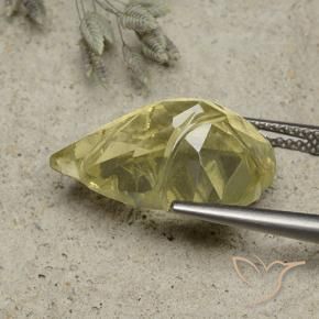 Quarzo Laguna Gialla naturale da 10.32 ct, Taglio a fiore, Trasparente