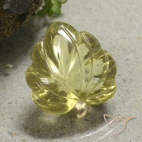 Quarzo Giallo medio-chiaro naturale da 9.86 ct, Taglio a fiore, Trasparente