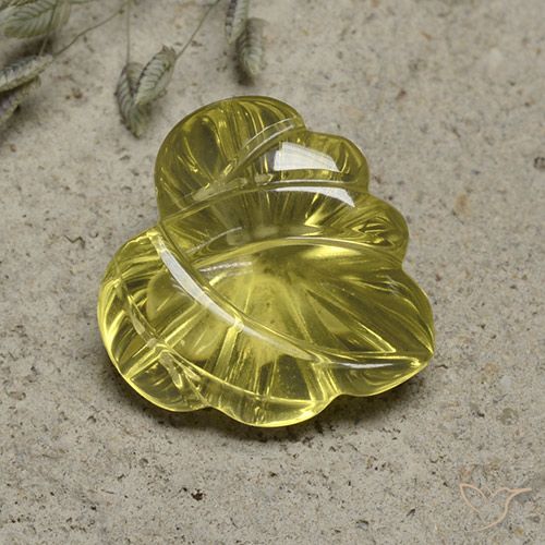 9.77ct Naturale Giallo medio Quarzo, Taglio a fiore, Trasparente