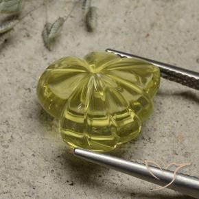 Quarzo Giallo medio naturale da 9.77 ct, Taglio a fiore, Trasparente