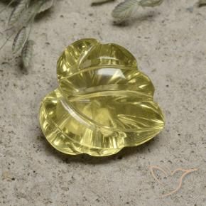 Quarzo Giallo pallido naturale da 7.48 ct, Taglio a fiore, Trasparente