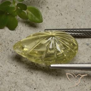 Quarzo Laguna Gialla naturale da 9.00 ct, Taglio a fiore, Trasparente